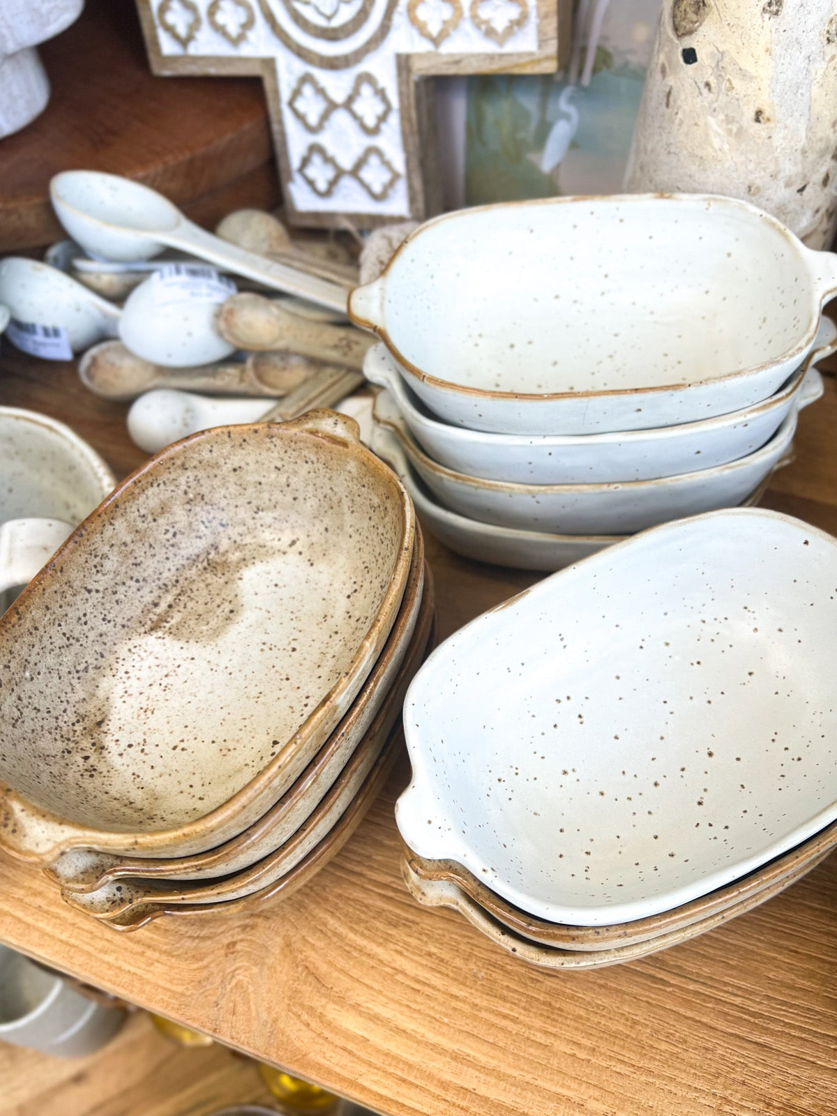 Henri Ceramic Ramekin - White/Speckle - Product Image