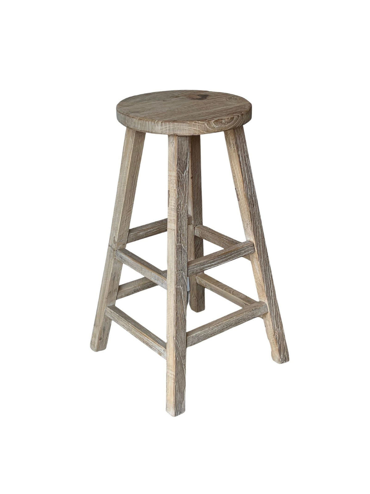 Kylo | Elm Round Bar Stools - Barefoot Gypsy Homewares