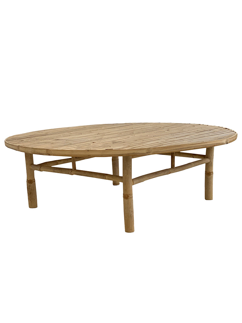 Alane - Bamboo Round Coffee Table - 140 - Barefoot Gypsy Homewares