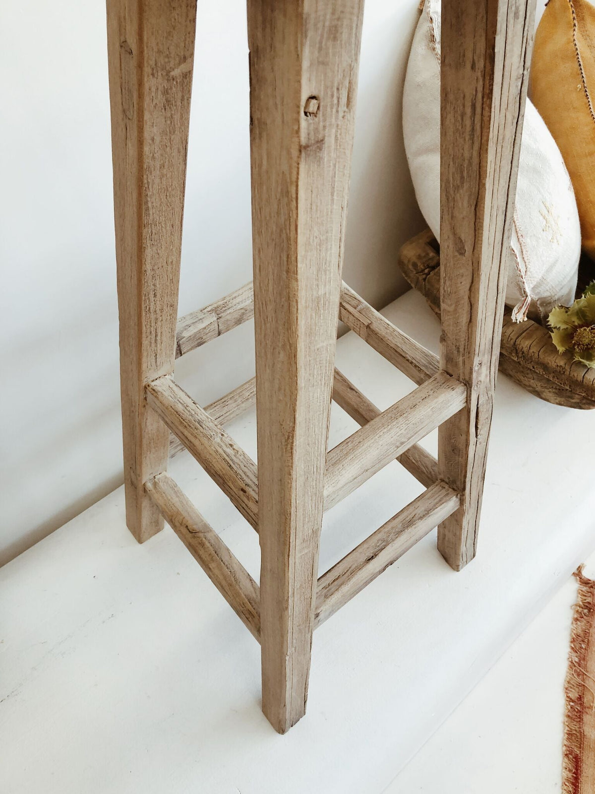 Kylo | Elm Round Bar Stools - Barefoot Gypsy Homewares